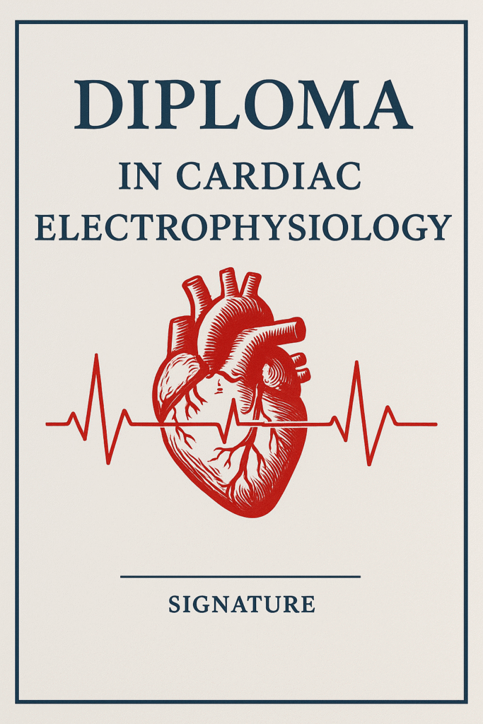 Illustration of the human heart highlighting electrical conduction pathways, representing a comprehensive guide to cardiac electrophysiology for healthcare professionals