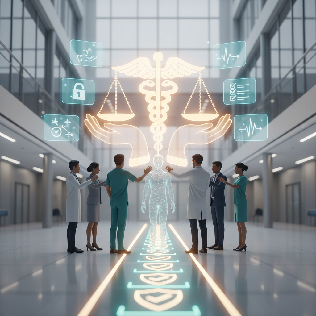 Medical team upholding ethical standards and probity in professional healthcare practice.