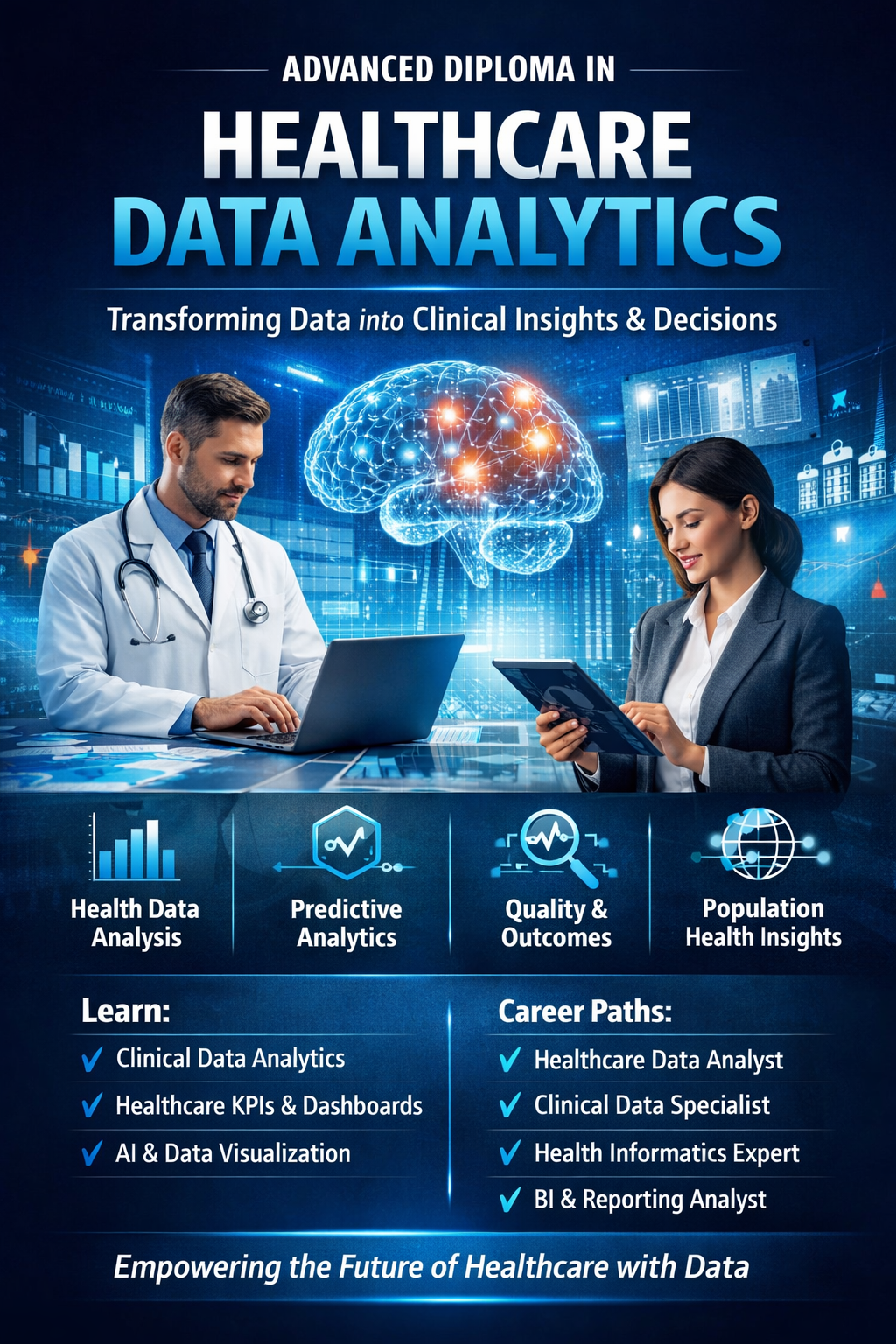 Advanced Diploma in Healthcare Data Analytics course banner