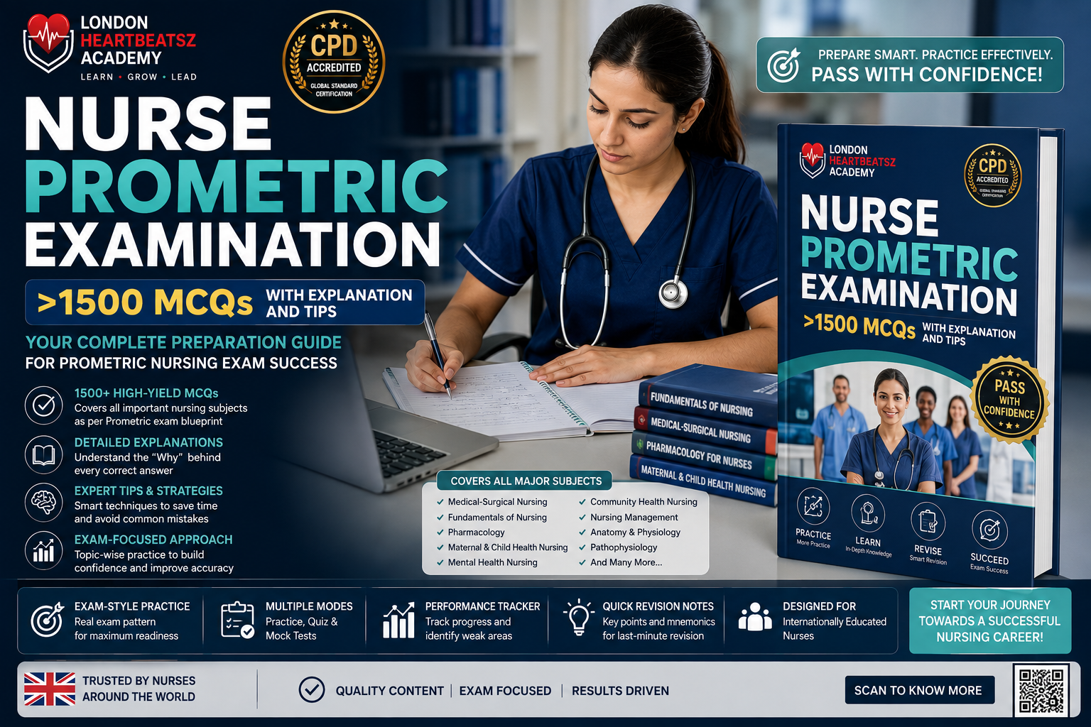 Nurse Prometric Examination book >2000 MCQs with Explanation and Tips